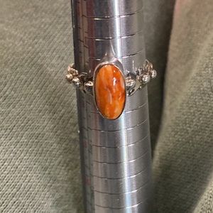 🎉SALE🎉Vintage Navajo Etched band Spiny oyster ring.
